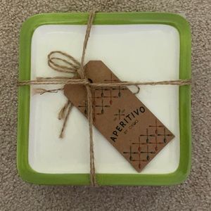 Set of 4 square plates, 5.7 inch. Aperitivo.